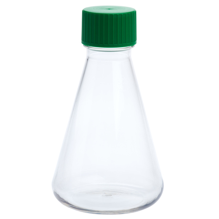 CELLTREAT Erlenmeyer Flask, Solid Cap, Plain Bottom, PETG, Sterile, 500mL 229808